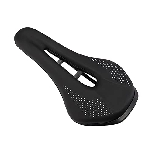 Mountain Bike Seat : SIY Bike Saddles Road Steel Rails Mountain Bicycle Cushion Fit For Men Shockproof Soft Comfort Road MTB Cycling Saddles (Color : Black)