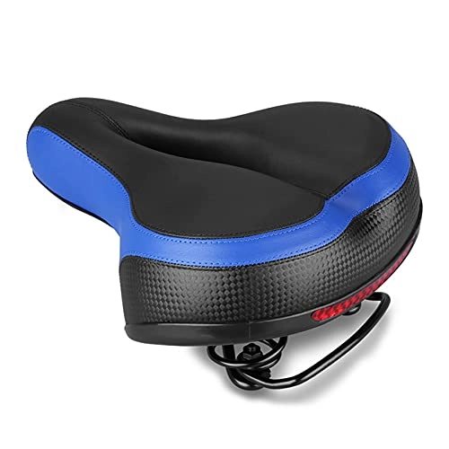 Mountain Bike Seat : SIY Mountain-bike Saddle Silicone 3D Gel Pad Sponge Cushion Cover Thickened Comfort Ultra Soft Cushion Bicycle Parts (Color : Blue)