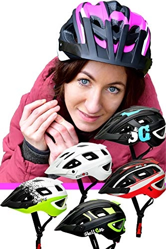 Mountain Bike Seat : SkullCap® Cycle Helmet - Bike Helmet - Men & Women, Design: Lila-Black-White, Size: L (59-61 cm)