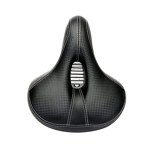 Mountain Bike Seat : SKYBLACK BICYCLE SEAT Comfortable Bike Seat Bicycle Saddle Thickening of The Memory Foam Waterproof Replacement Leather Bike Saddle on Your Mountain Bike for Women and Men with Big Bottoms