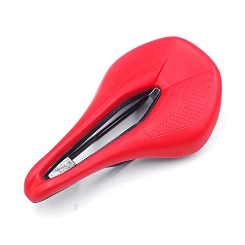 Mountain Bike Seat : SKYBLACK BICYCLE SEAT Most Comfortable Bike Seat for Padded Bicycle Saddle for Soft Cushion- Improves Comfort for Mountain Bike, Hybrid and Stationary Exercise Bike (Color : Red)