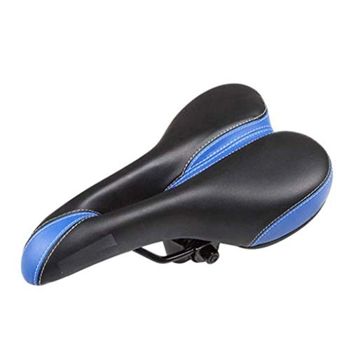 Mountain Bike Seat : SMSOM Most Comfortable Bike Seat for Men - Padded Bicycle Saddle for Men with Soft Cushion - Improves Comfort for Mountain Bike (Color : Blue)