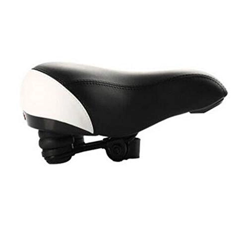 Mountain Bike Seat : SMXGF Bicycle Seat, The Most Comfortable Memory Cotton Waterproof Bicycle Seat, Suitable For Men And Women Bicycle Taillight Cushion (Color : Black and white, Size : 28 * 21cm)