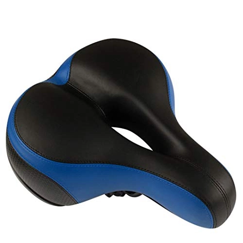 Mountain Bike Seat : Soft Comfortable Widen Thicken Seat Cushion With Reflective Sticker Bicycle Saddle BLUE