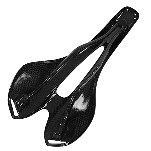 Mountain Bike Seat : SOONHUA Bike Seat Cushion Cover Padded Bike Seat Hollow Breathable Full Carbon Fibre Bicycle Saddle for Mountain, Road, Exercise Bikes(as shown)