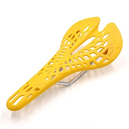 Mountain Bike Seat : sourcingmap Yellow Hollow Out Spider Shape Saddle Seat Cushion for Mountain Bike Bicycle