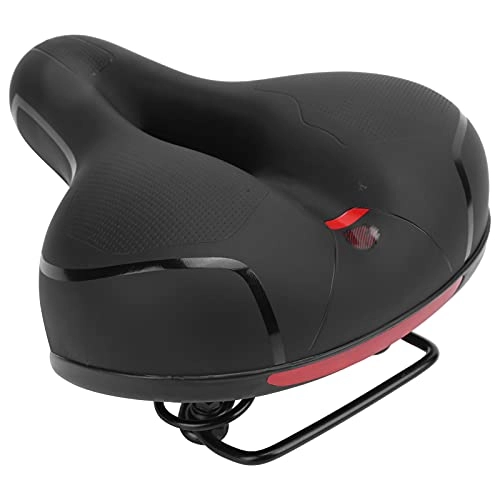 Mountain Bike Seat : Surebuy Non-pain Mountain Bike Saddle, Waterproof Bicycle Saddle Eye-catching Taillight for Riding Without Pain for Men and Women