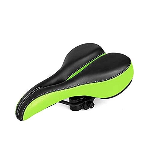 Mountain Bike Seat : TASGK Bike Saddle Mountain Bike Saddle with Central Relief Zone and Ergonomics Design Waterproof Soft Wear-Resistant Breathable Fit for Road Bike and Folding Bike, Green