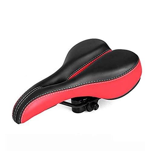 Mountain Bike Seat : TASGK Bike Saddle Mountain Bike Saddle with Central Relief Zone and Ergonomics Design Waterproof Soft Wear-Resistant Breathable Fit for Road Bike and Folding Bike, Red