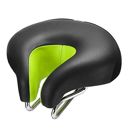 Mountain Bike Seat : TENGGO Bike Bicycle Saddle Soft Breathable Waterproof Sponge Cushion Ergonomic Mtb Cycling Seat-Green
