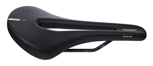Mountain Bike Seat : TERRY Men's Butterfly Arteria Max Bicycle saddle, Black, 12-15 cm