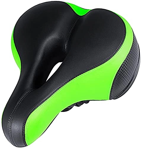 Mountain Bike Seat : Thick Universal Bicycle Saddle, Mountain Bike Seat, Waterproof Replacement Bicycle Seat Cushion Men And Women, Comfortable Riding (Color : Green, Size : Suspension Ball Seat)