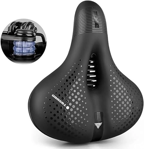 Mountain Bike Seat : THYMOL MTB Mountain Bike Seat Spinning Exercise Cycle Saddle For Women Men Road Bicycle Saddle With Shock Absorbing Balls Thicken Universal Waterproof Soft Memory Foam Padded (Color : #07)