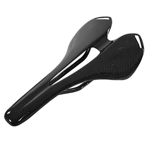 Mountain Bike Seat : Tissting 3K Full Carbon Fibre Bike Seat Cushion, Hollow Breathable Ultra-Light Saddle Seat Repair Replace Hardware Accessories for Mountain Bike Road Bicycle(#1)