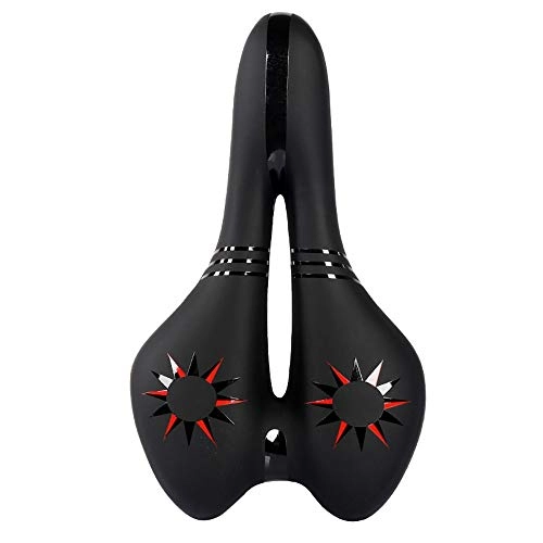 Mountain Bike Seat : Tiyabdl Comfortable Bike Seat for Men Women, Bicycle Saddle Replacement, Wear-Resistant PU Leather, Breathable Waterproof for Mountain Bikes, Road Bikes and Outdoor Bikes (Color : A)