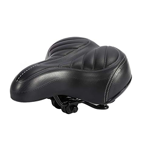 Mountain Bike Seat : TLBBJ Bicycle Accessories Bicycle Saddle Thicken Soft Cycling Cushion Shockproof Spring Mountain Road Bike Seat Comfortable Cycling Seat Pad Durable (Color : Black)