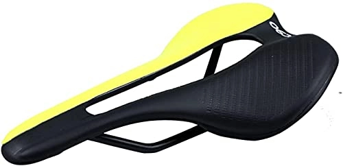 Mountain Bike Seat : Tophacker 2021New Italy Race Bike Saddle Training Grade Triathlon Light Bike Cushion Seat (Color: Black) (Color : Black yellow)