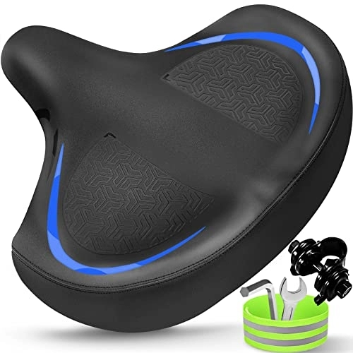 Mountain Bike Seat : Twomaples Bicycle Seat, Bike Seat for Women Men Extra Comfort Wide, Universal Fit for Peloton Bikes, Oversized Comfortable Exercise Stationary Mountain Bike Seats Cushion Old Bike Saddle Replacement