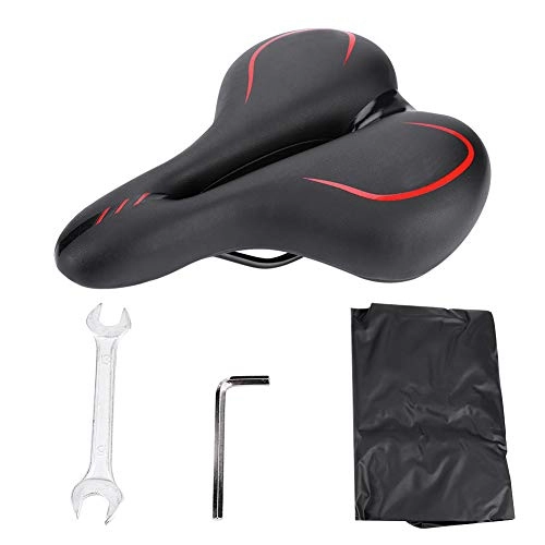 Mountain Bike Seat : Ultra-light Mountain Bicycle Road Bike Soft Shock Absorption Seat Saddle Replacement Bicycle Accessories black