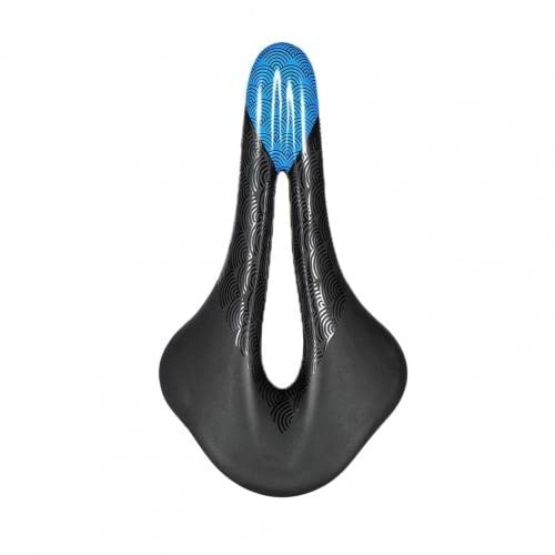 Mountain Bike Seat : Umerk Bicycle saddle Bicycle Saddle Comfortable And Breathable Riding Accessories Mountain Bike Hollow Cushion Bicycle Seat Bicycle seat cover (Color : Black Blue)