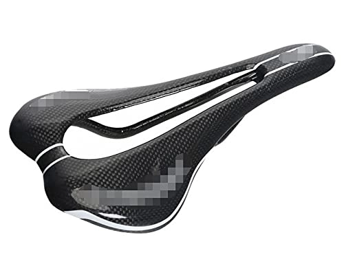Mountain Bike Seat : UNIDRO durable Full 3K Carbon Fiber Bicycle Saddle Mountain Road Bike Parts Hollow Front Seat Mat 123g Wearable (Color : 3K Gloss no box)