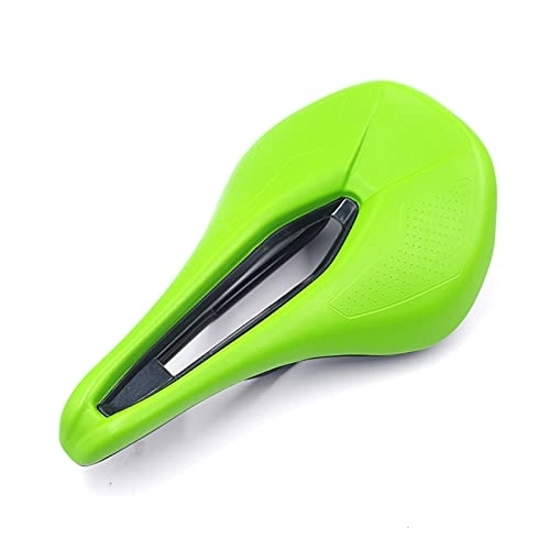 Mountain Bike Seat : VERMOUTH Bicycle Saddle For Mens Womens Comfort Road Cycling Saddle Mtb Mountain Bike Seat 143mm Black Red Green Accesorios (Color : GREEN)