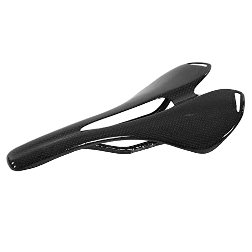 Mountain Bike Seat : VGEBY Bike Seat, Cushion 3K Hollow Saddle, Breathable Full Carbon Fibre Saddle for Mountain Bike Road Bicycle(3K bright light) Bicycles And Spare Parts