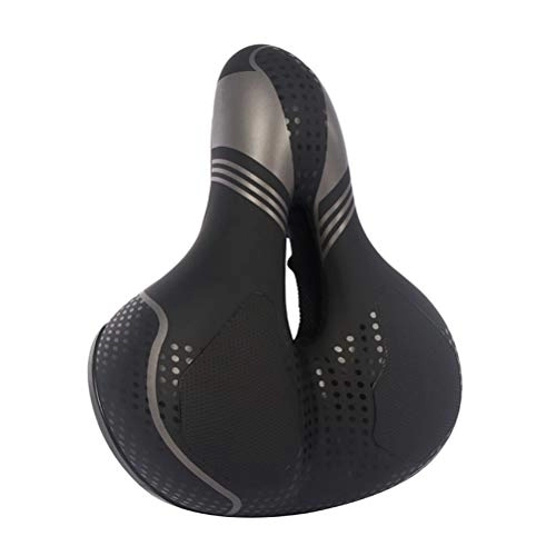 Mountain Bike Seat : VOSAREA Saddle for Mountain Bike Thicken Seat Cushion Comfortable Outdoor Seat Cushion (Black)