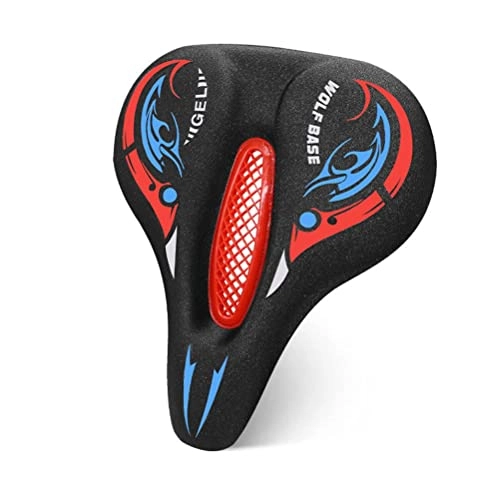 Mountain Bike Seat : WBTY Bicycle Silicone Seat Cushion, Oversized Thicken Bike Seat Comfortable Universal Replacement bike Saddle Waterproof Breathable Bicycle Seat for Men Women