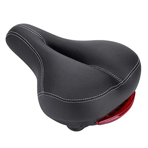 Mountain Bike Seat : WBTY Mountain Road Bike Saddle, Memory Foam Bicycle Saddle with Taillight Waterproof & Breathable for Road Bikes & Mountain Bike