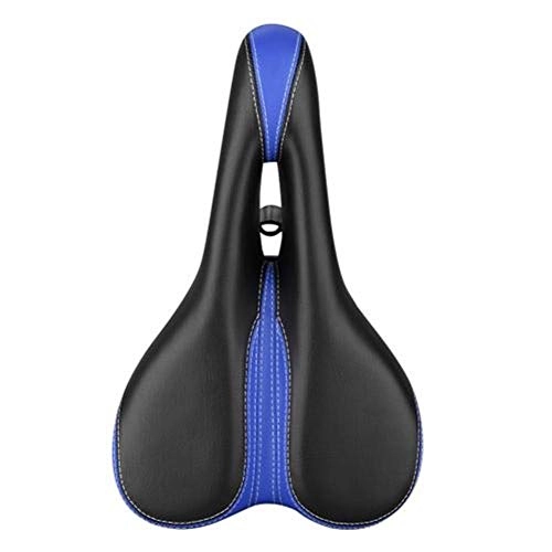 Mountain Bike Seat : Wdsdmjm 1 Pcs Yellow Red Blue White High Elastic Bicycle Cycling Comfort Cushion Seat Breathable Saddle Accessories For Mountain Bike (Color : Blue)