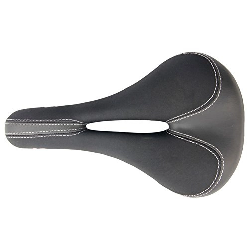 Mountain Bike Seat : WHEEIUP Adult Cycling Soft Gel Saddle- Breathable Waterproof Protection Designed Artificial Leather Seat Bike Saddle Black 24*15Cm