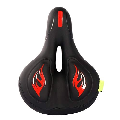 Mountain Bike Seat : Wide Soft Flexible Bike Seat Cushion Big Bum Comfort Bike Saddle with Shockproof Spring and Punching Foam System for MTB Mountain Bike Folding Bike Road Bike Exercise Bikes