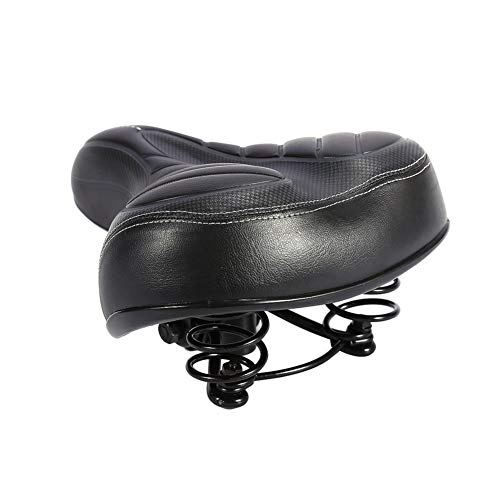 Mountain Bike Seat : without logo AFTWLKJ Big Ass Bicycle Saddle Thicken Soft Cycling Cushion Shockproof Spring Mountain Road Bike Seat Comfortable Cycling Seat Pad