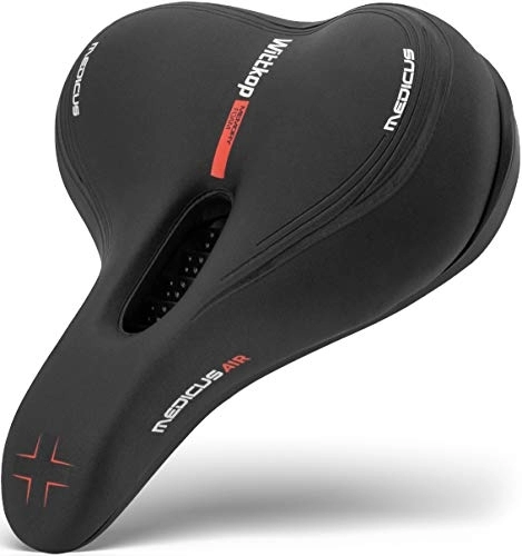 Mountain Bike Seat : Wittkop Bike Seat [City] Bicycle Seat for Men and Women, Waterproof Bike Saddle with Innovative 5-Zone-Concept Exercise Bike Seat - Wide Bike Seat