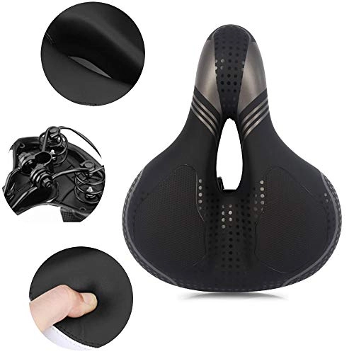Mountain Bike Seat : wolfjuvenile Memory Sponge Bike Saddle, Breathable Comfortable Cycling Seat Cushion Pad With Central Relief Zone And Ergonomics Design, Fit For Road Bike And Mountain Bike, spring