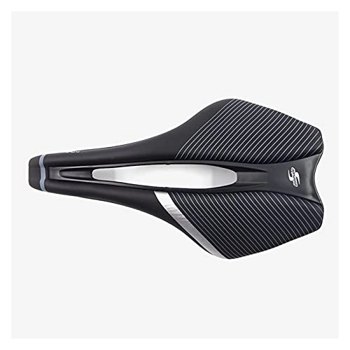 Mountain Bike Seat : wuwu Bicycle Saddle Fit For Men Women Road Off-road Mtb Mountain Bike Saddle Lightweight Cycling Race Seat (Color : Black-silver)