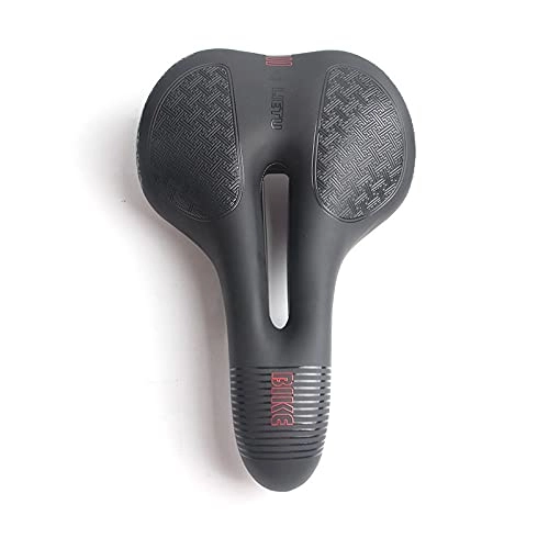 Mountain Bike Seat : wuwu Bicycle Saddle Mountain Bike Saddle Seat For Bicycle Outdoor Bicycle Accessories Spare Parts Fit For Bicycle Bike Accessories (Color : Black red)