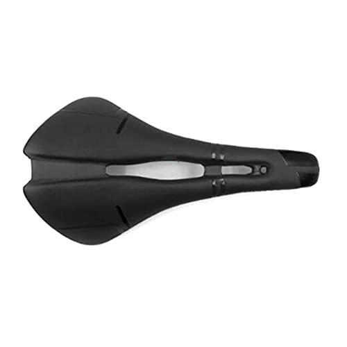 Mountain Bike Seat : wuwu Full Carbon Fiber MTB Bike Saddle Ultralight Mountain Road Bicycle Hollow Racing Seat Wide Selle Cycling Front Mat Riding Parts (Color : Black)