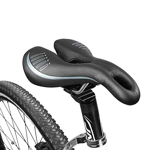 Mountain Bike Seat : WWZYX Comfort Bike Saddle, Waterproof Bicycle Seat with Soft Cushion Bicycle Saddle Seat Mountain Bike Rear Foam Leather Cushion Breathable