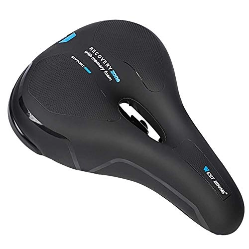 Mountain Bike Seat : WYJW Bike Seat, Bicycle Saddle, Bike Saddle Mountain Bike Seat Breathable Comfortable Cycling Seat Cushion Pad with Central Relief Zone And Ergonomics Design Fit for Road Bike And Mountain Bike, B
