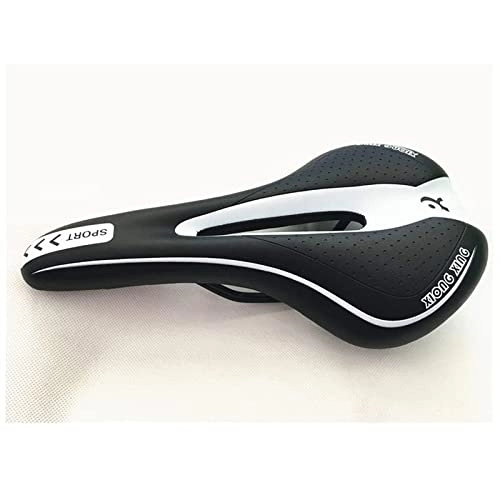 Mountain Bike Seat : xinlinlin Bicycle Seat Bmx Mtb Road Mountain Bike Saddle Soft Shock Absorber Rack Triathlon Racing Cycling Vintage Retro Accessories (Color : White)