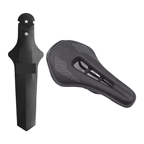 Mountain Bike Seat : xinlinlin Saddle for Road Mtb Cycle Bike Seat Men Timetrial Mountain Bike Saddle Race Sillin Bicicleta Bicycle Part (Color : Black)