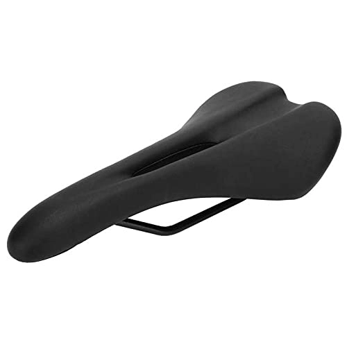 Mountain Bike Seat : XKMY Bike Seat Mountain Bike Saddle Thicken Hollow Bicycle Seat Comfortable Shock Proof Bicycle Saddle Soft Bike Cushion (Color : Black)