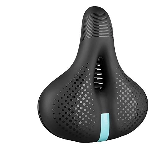 Mountain Bike Seat : XuCesfs Bicycle Seat Cushion Soft Silicone Comfortable Thickening Increase Breathable Mountain Bike Riding Saddle (Color : Sky blue)