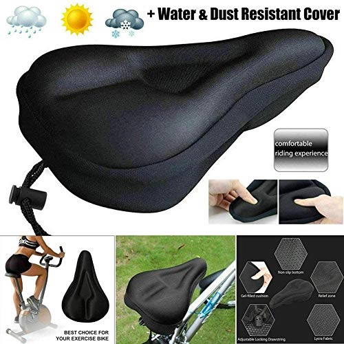 Mountain Bike Seat : XWZH Bicycle Lights Bicycle Seat Breathable Bicycle Saddle Seat Soft Thickened Mountain Bike Bicycle Seat Cushion Cycling Gel Pad Cushion Cover