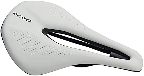 Mountain Bike Seat : XXT Bike Seat Lightweight Gel Bike Saddle Breathable Bicycle Seats Ergonomic Design for Mountain Road Bikes Cycling (Color : White)