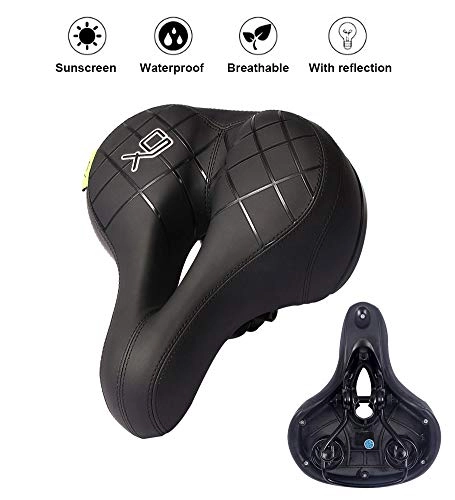 Mountain Bike Seat : XYQCPJ Bike Saddle, Bicycle Seat with Soft Cushion Ergonomic Design Soft and Comfortable Bicycle Accessories Cycling Equipment Fit for Road City Bikes Mountain Bike and Indoor Cycling