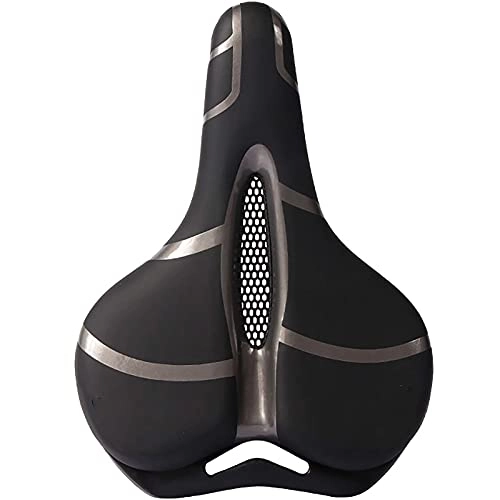 Mountain Bike Seat : XYXZ Bike Saddle Seat Comfortable Comfortable Experience Bicycle Saddle Soft And Thick Silicone Bicycle Saddle For All Seasons Durable Bicycle Seat (Color : Gray, Size : 25X20Cm)