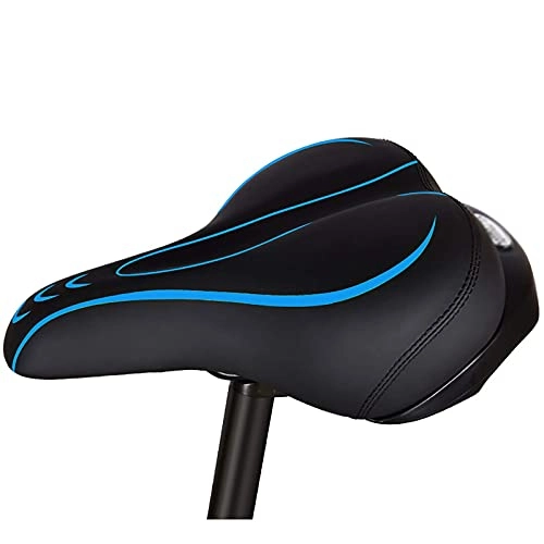 Mountain Bike Seat : XYXZ Bike Saddle Seat Comfortable Comfortable Experience Inflatable Bicycle Seat Mountain Bike Comfortable Padded Seat Saddle Seat Riding Accessories Durable Bicycle Seat (Color : Blue, Siz
